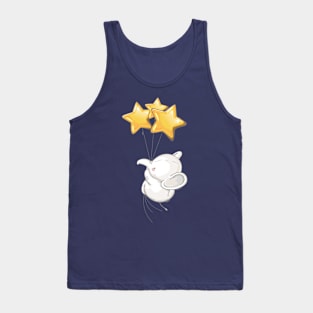 Cute Animal! Elephant Playing with Star Tank Top